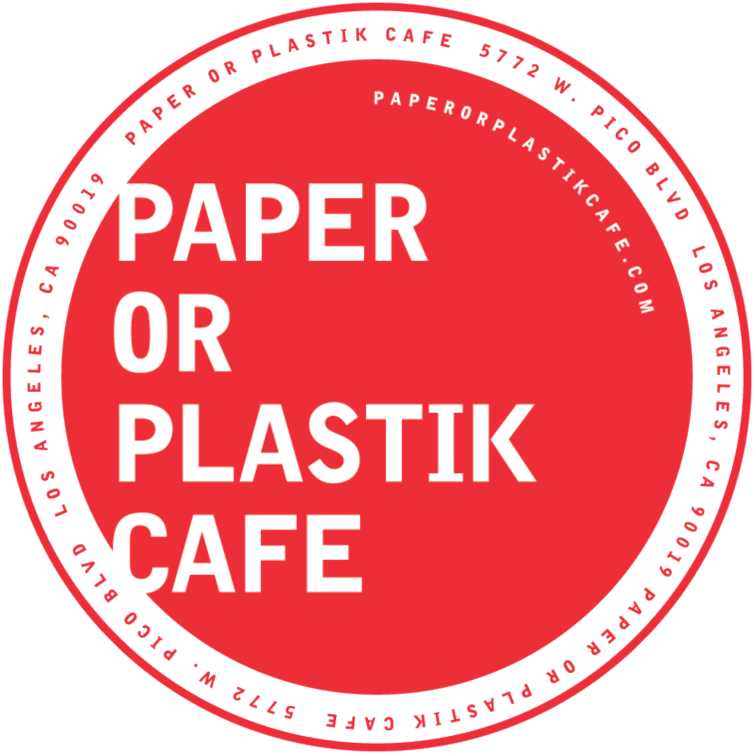 Paper or Plastik Cafe logo top